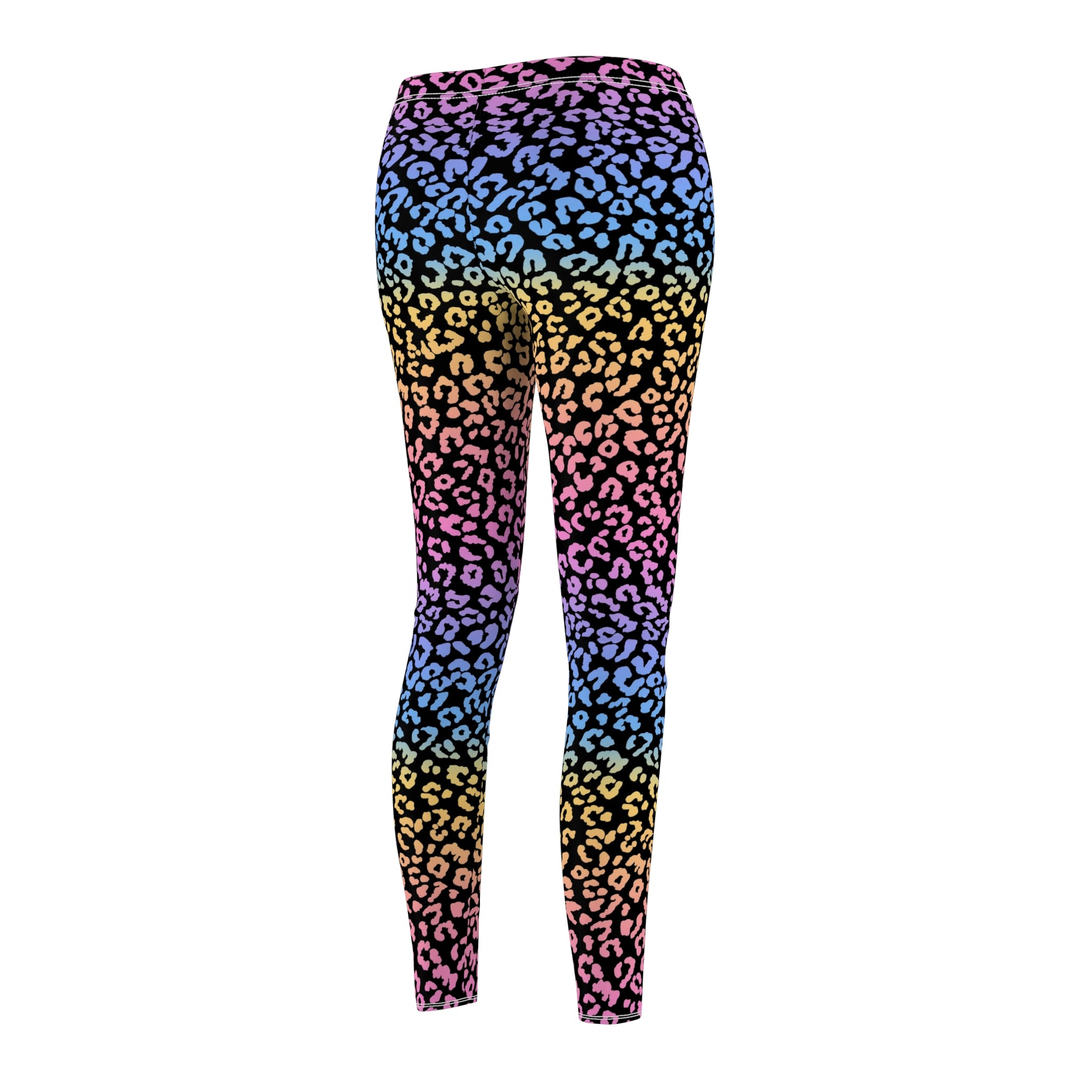 Rainbow Leopard Print Casual Leggings